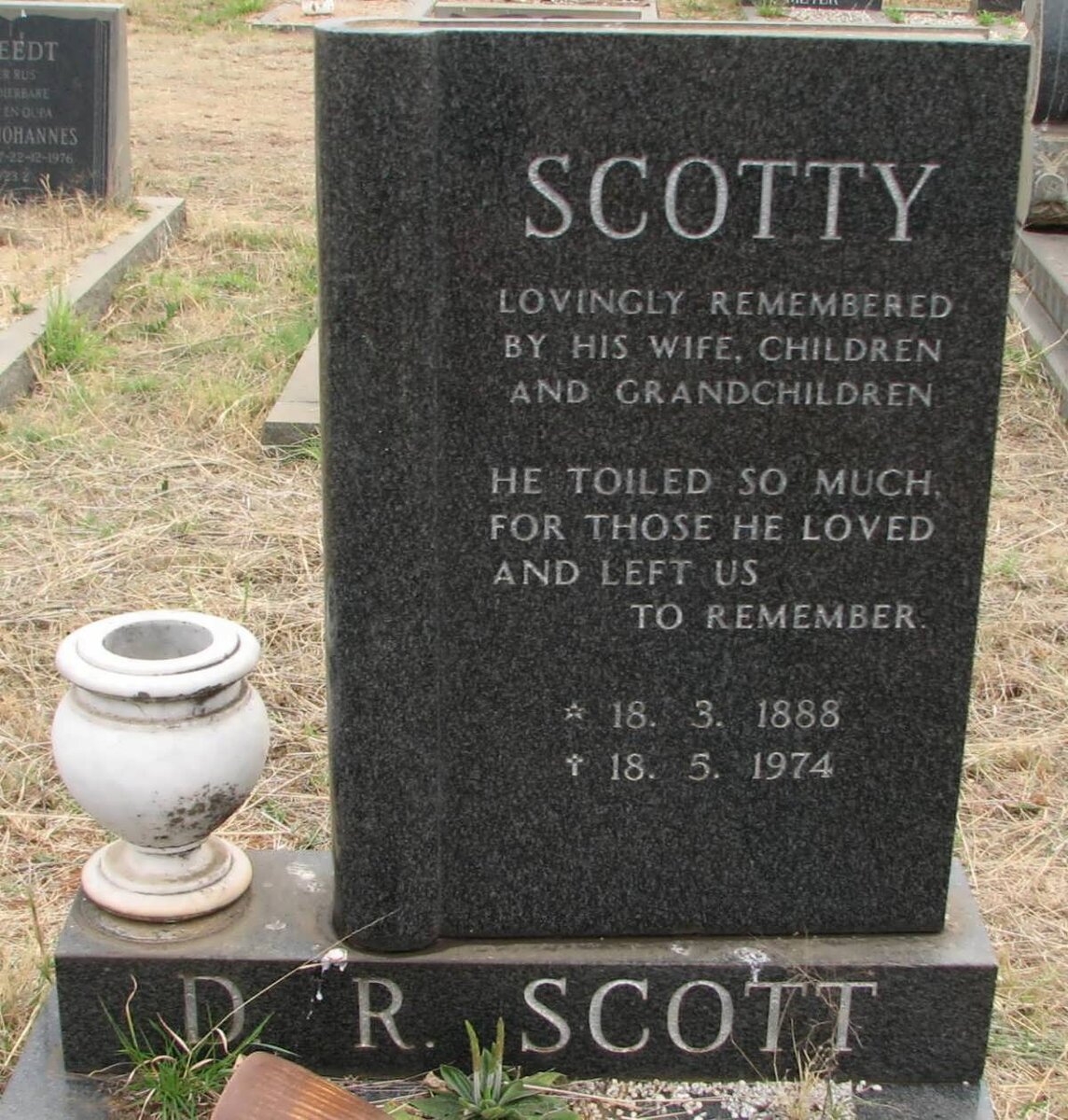 SCOTT D.R. 1888-1974