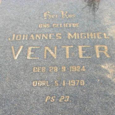 VENTER Johannes Michiel 1924-1970