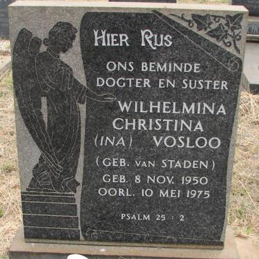 VOSLOO Wilhelmina Christina nee VAN STADEN 1950-1975