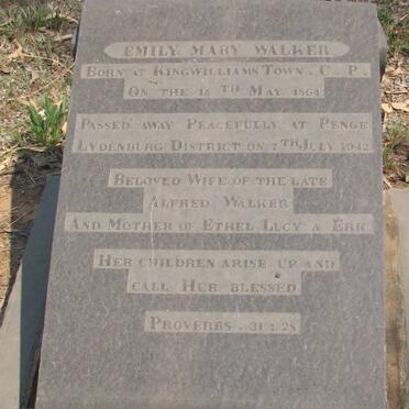 WALKER Emily Mary 1864-1942