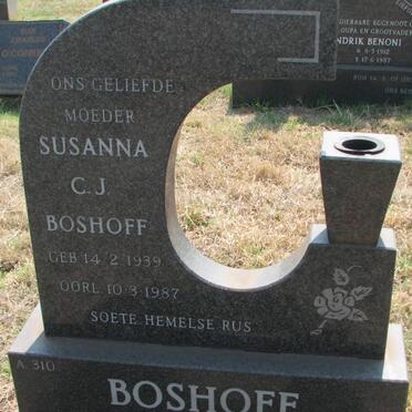 BOSHOFF Susanna C.J. 1939-1987