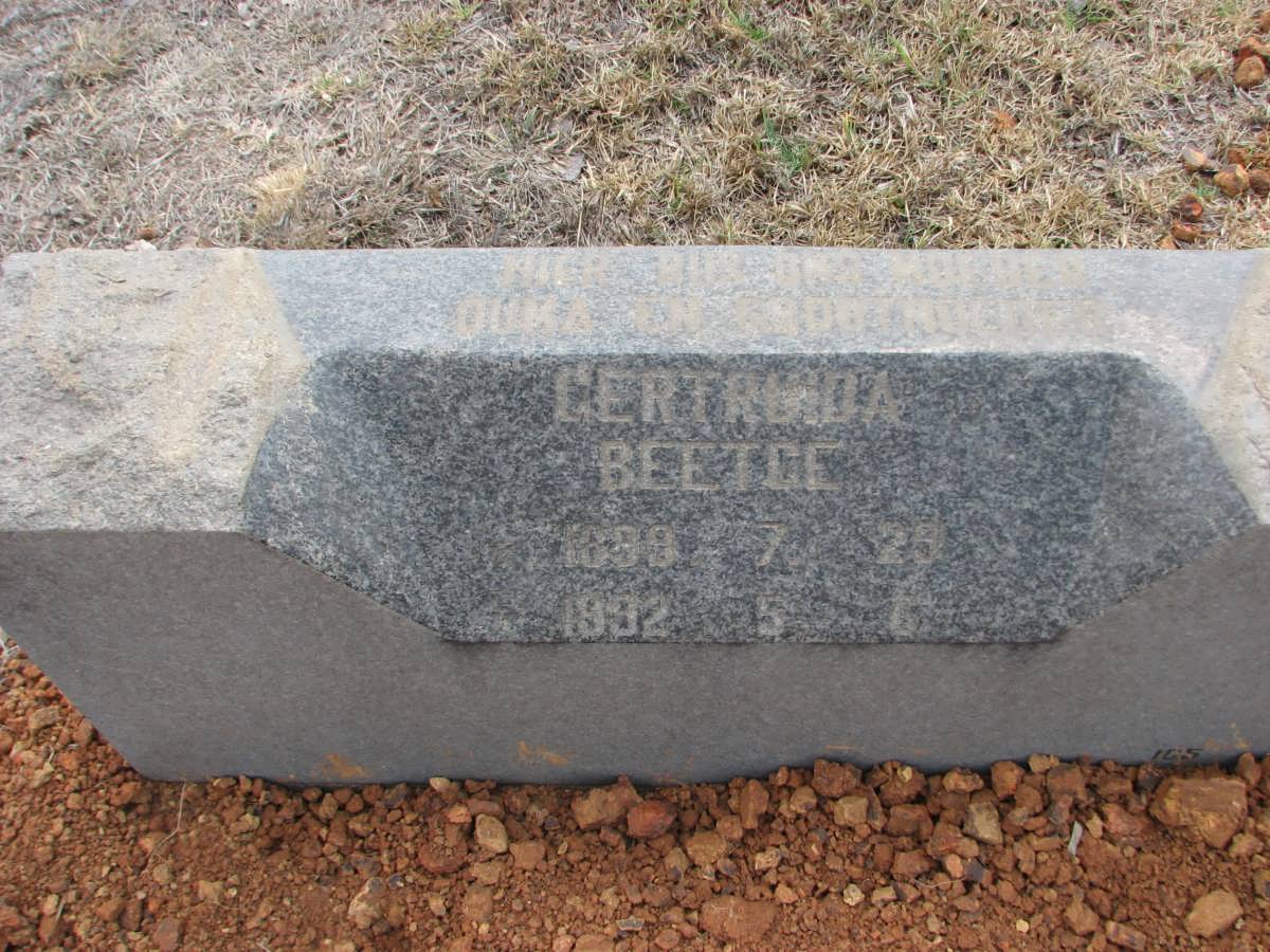 BEETGE Gertruida 1899-1992
