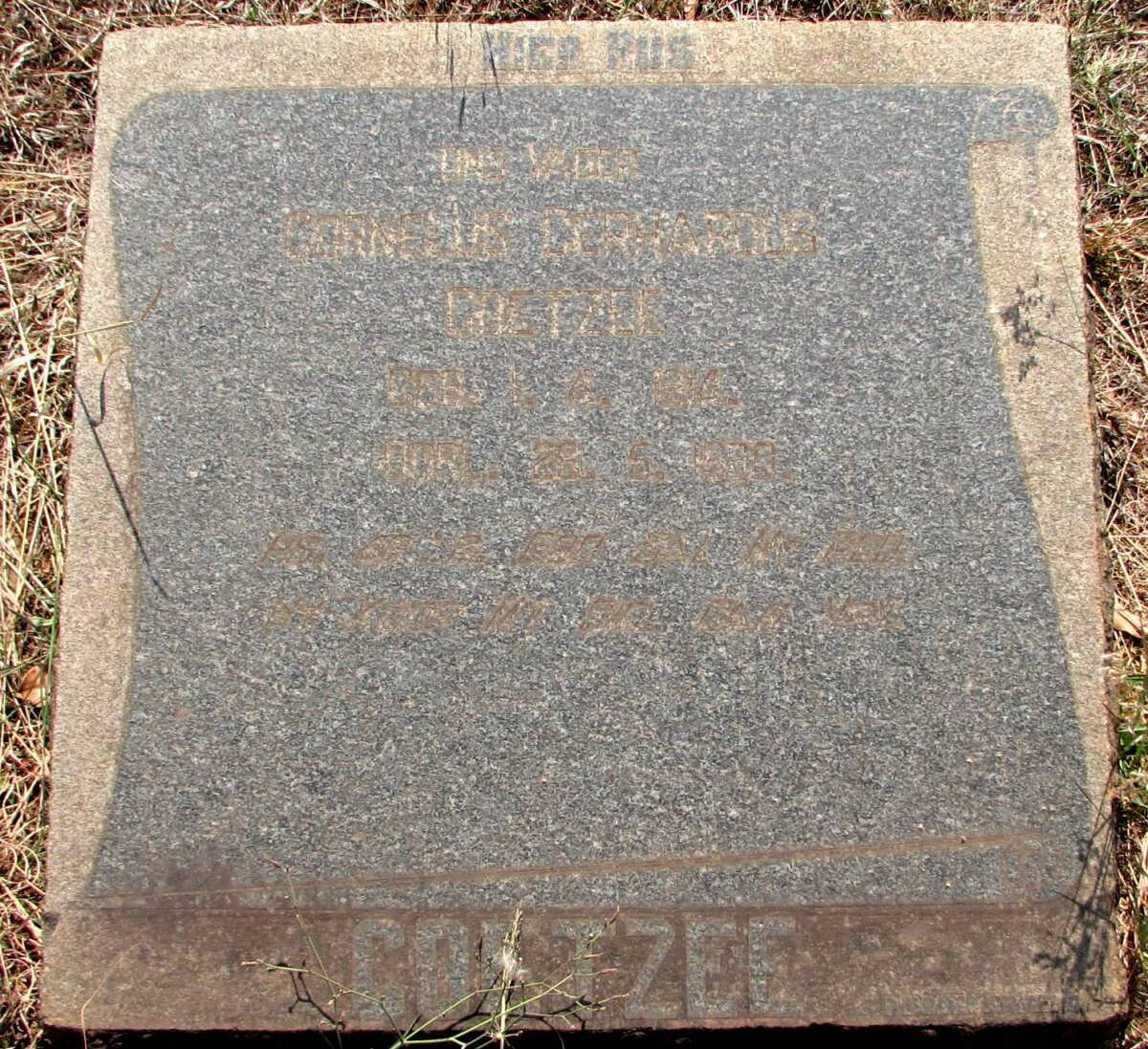 COETZEE Cornelis Gerhardus 1914-1960