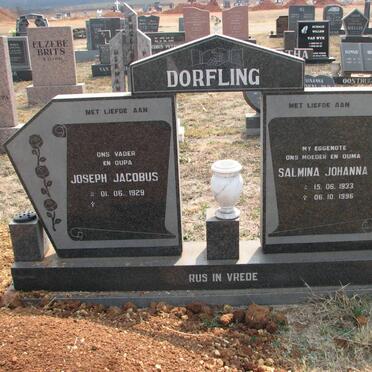 DORFLING Joseph Jacobus 1929- &amp; Salmina Johanna 1933-1996