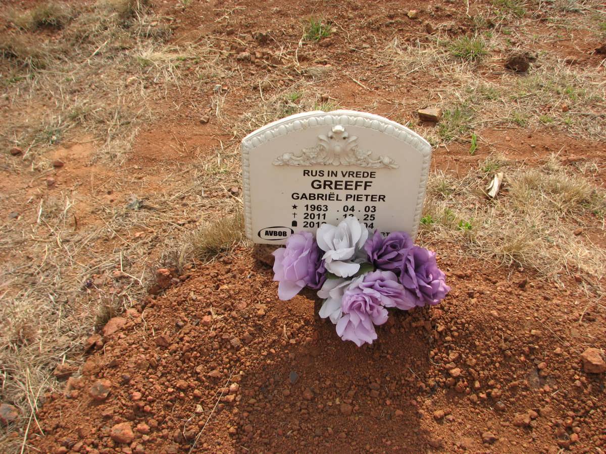 GREEFF Gabriël Pieter 1963-2011