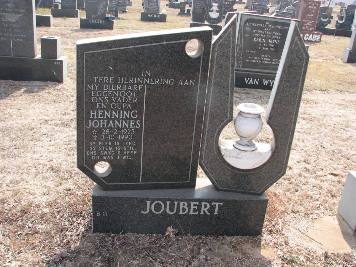 JOUBERT Henning Johannes 1923-1990