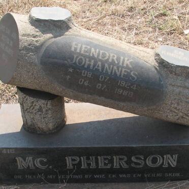MC PHERSON Hendrik Johannes 1924-1988