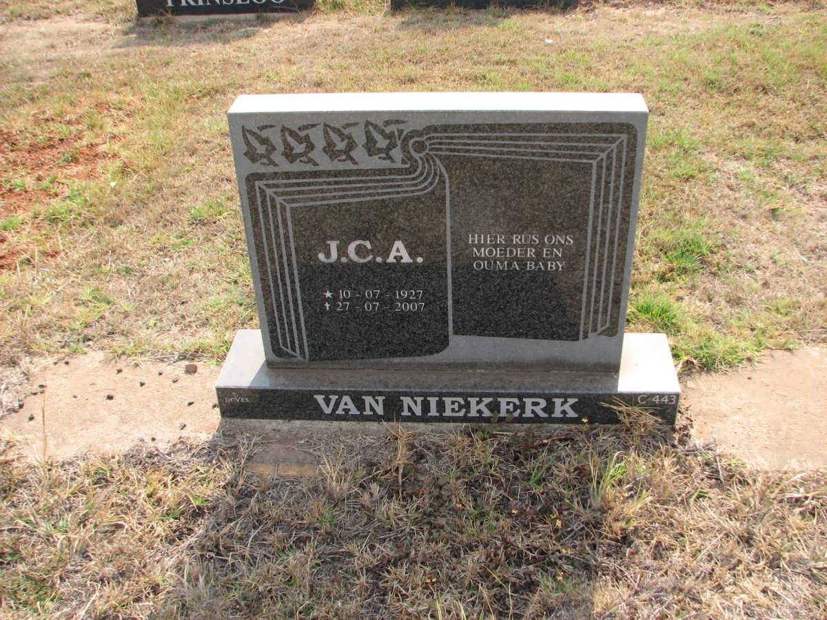 NIEKERK J.C.A., van 1927-2007