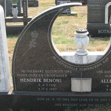 PAPENFUS Hendrik Benoni 1912-1987 &amp; Alletta Adriana 1911-2005