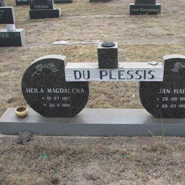 PLESSIS Jan Harm, du 1909-1992 &amp; Heila Magdalena 1917-1991