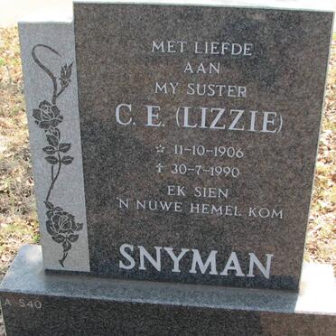 SNYMAN C.E. 1906-1990