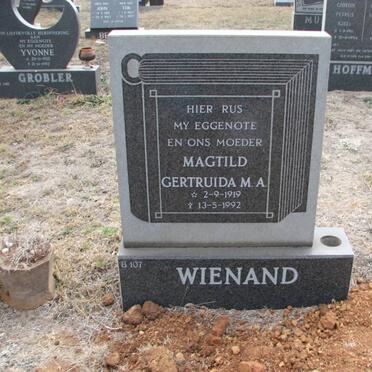 WIENAND Magtild Gertruida M.A. 1919-1992