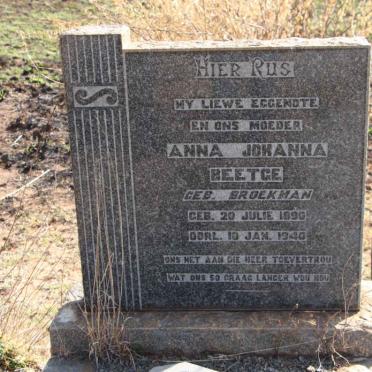 BEETGE Anna Johanna nee BROEKMAN 1890-1940
