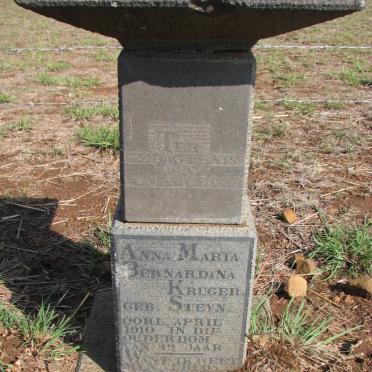 KRUGER Anna Maria Bernardina nee STEYN -1910