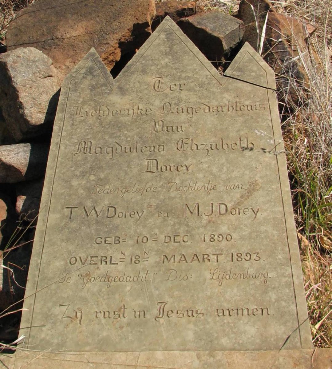 DOREY Magdalena Elizabeth 1890-1893
