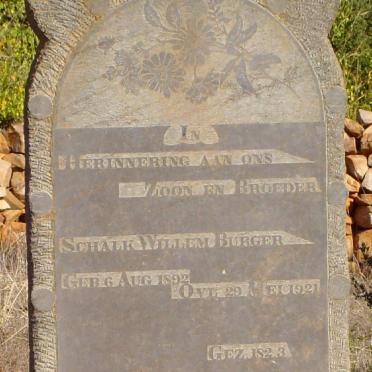 BURGER Schalk Willem 1892-1921