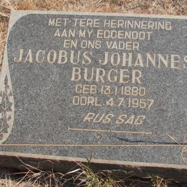 BURGER Jacobus Johannes 1880-1957