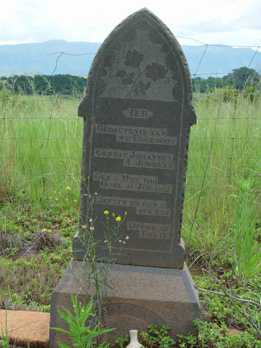 JORDAAN Gerrit Johannes A. 1861-1935