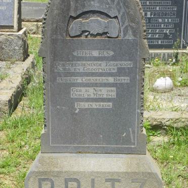 BRITZ Ockert Cornelius 1886-1944