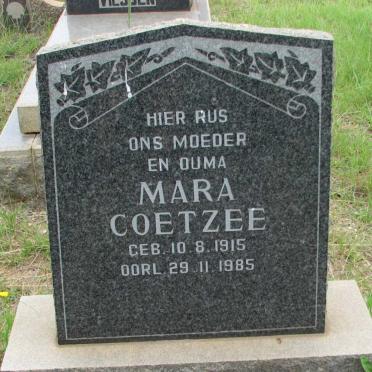COETZEE Mara 1915-1985