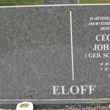 ELOFF Cecilia Johanna nee SCHOEMAN 1921-2005