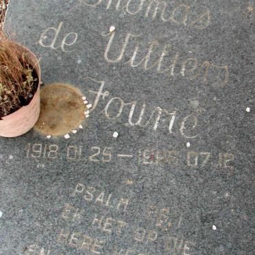 FOURIE Thomas De Villiers 1918-1996