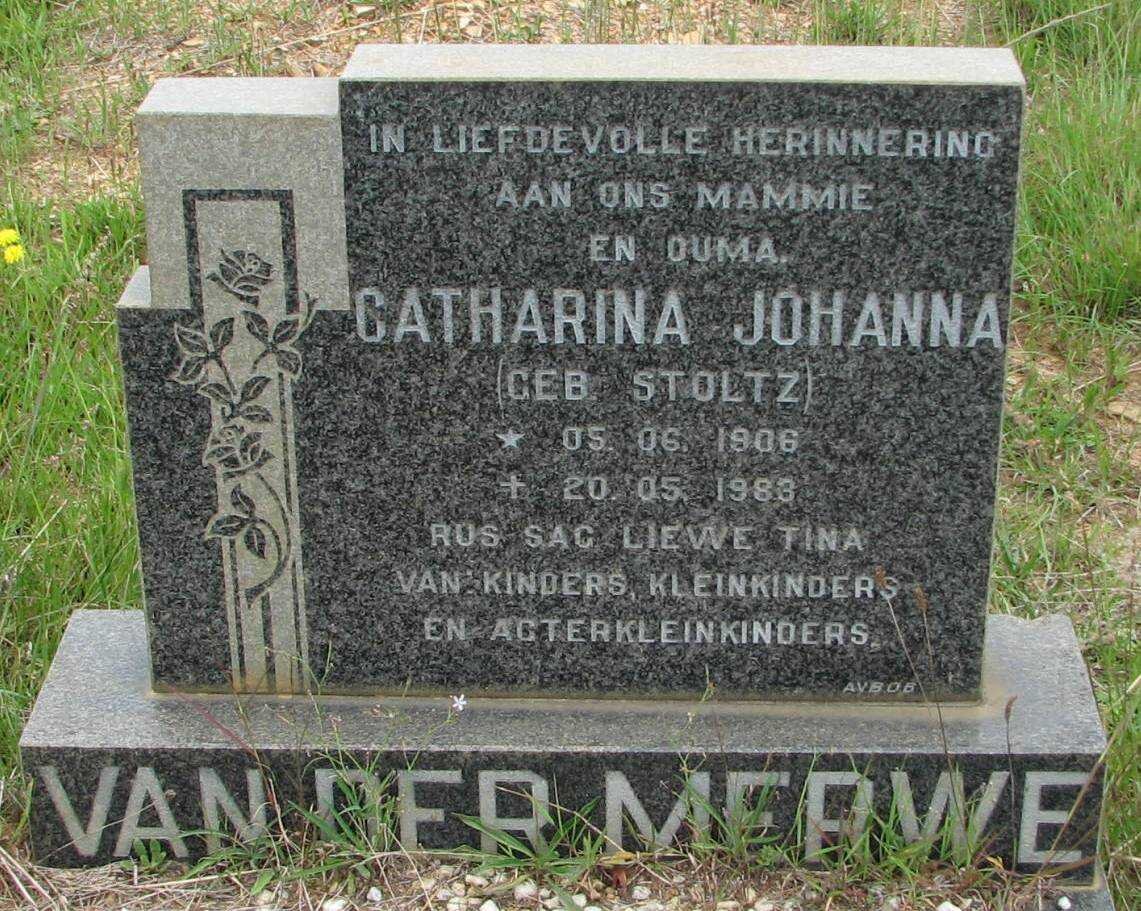 MERWE Catharina Johanna, van der nee STOLTZ 1906-1983