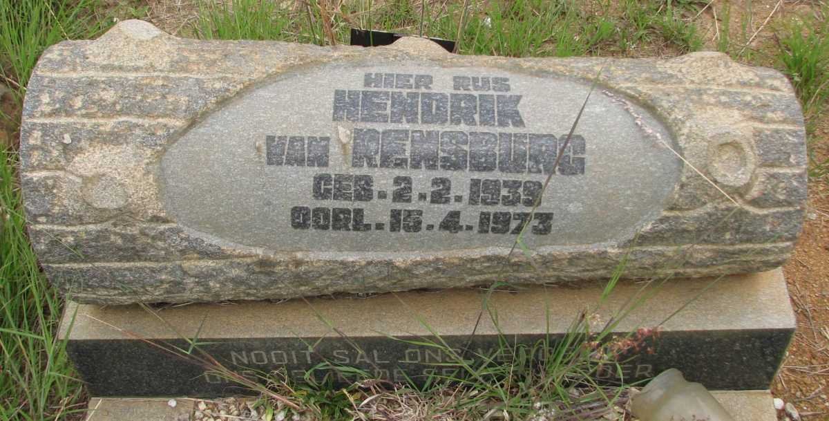 RENSBURG Hendrik, van 1939-1973