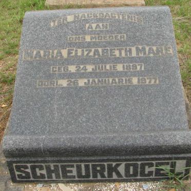 SCHEURKOGEL Maria Elizabeth nee MARE 1897-1977