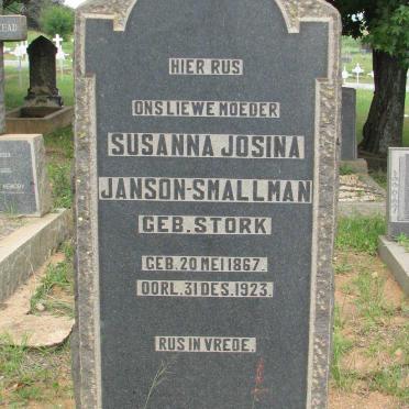 SMALLMAN Susanna Josina, Janson nee STORK 1867-1923