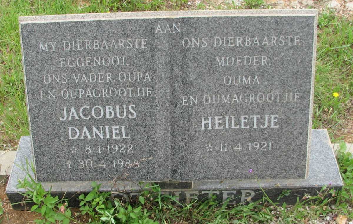 ? Jacobus Daniel 1922-1988 &amp; Heiletje 1921-