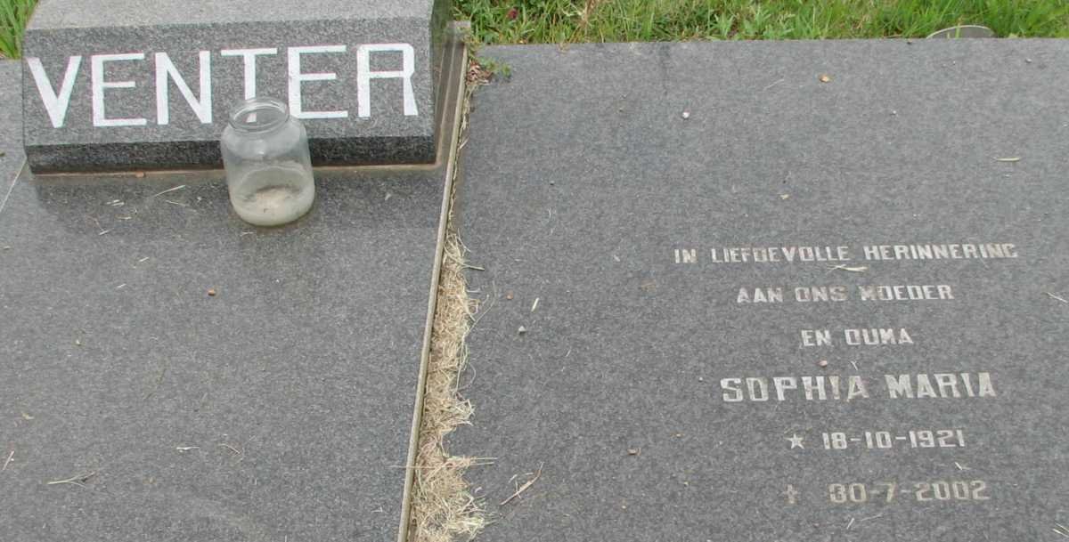 VENTER Sophia Maria 1921-2002