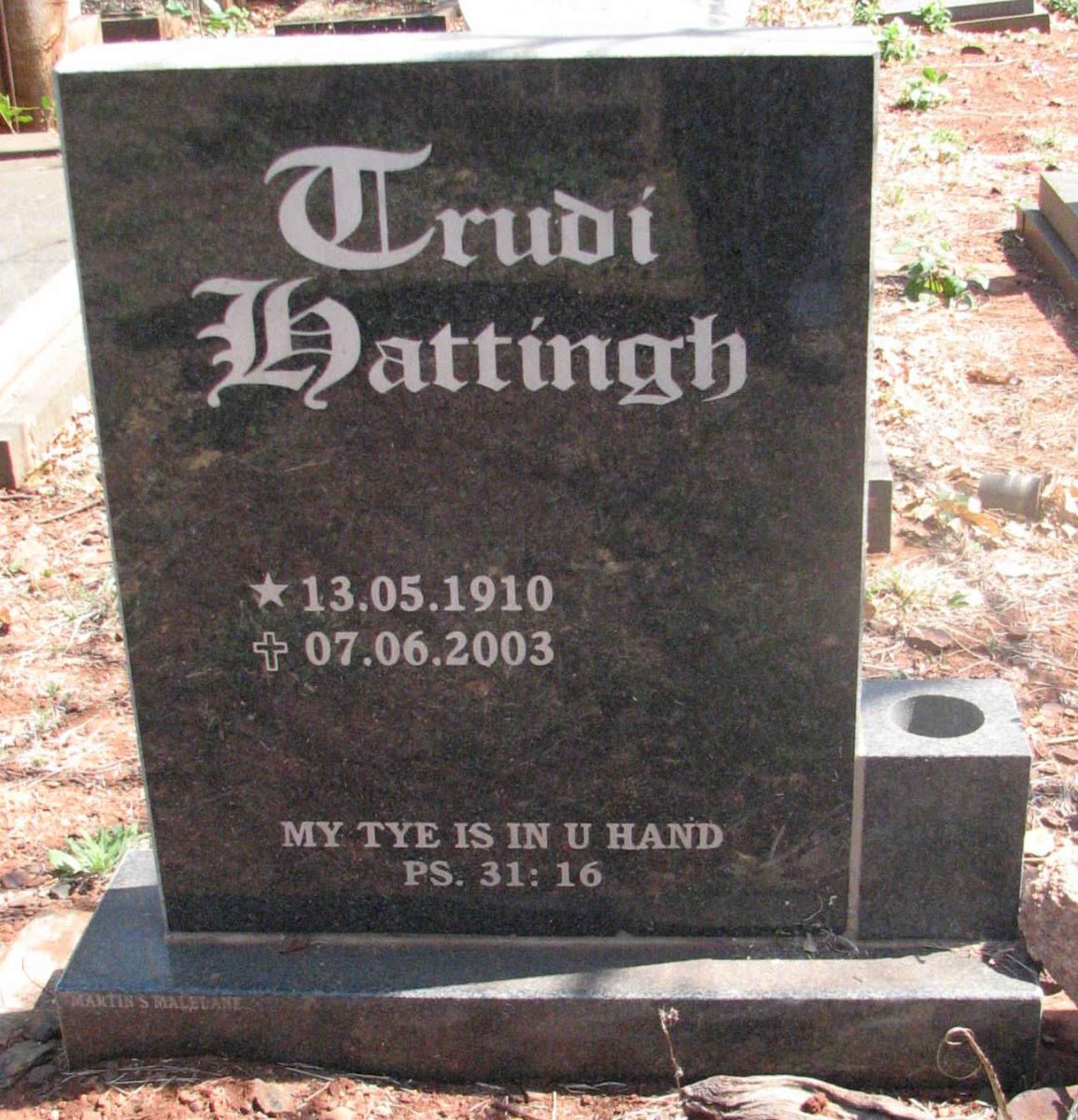 HATTINGH Trudi 1910-2003