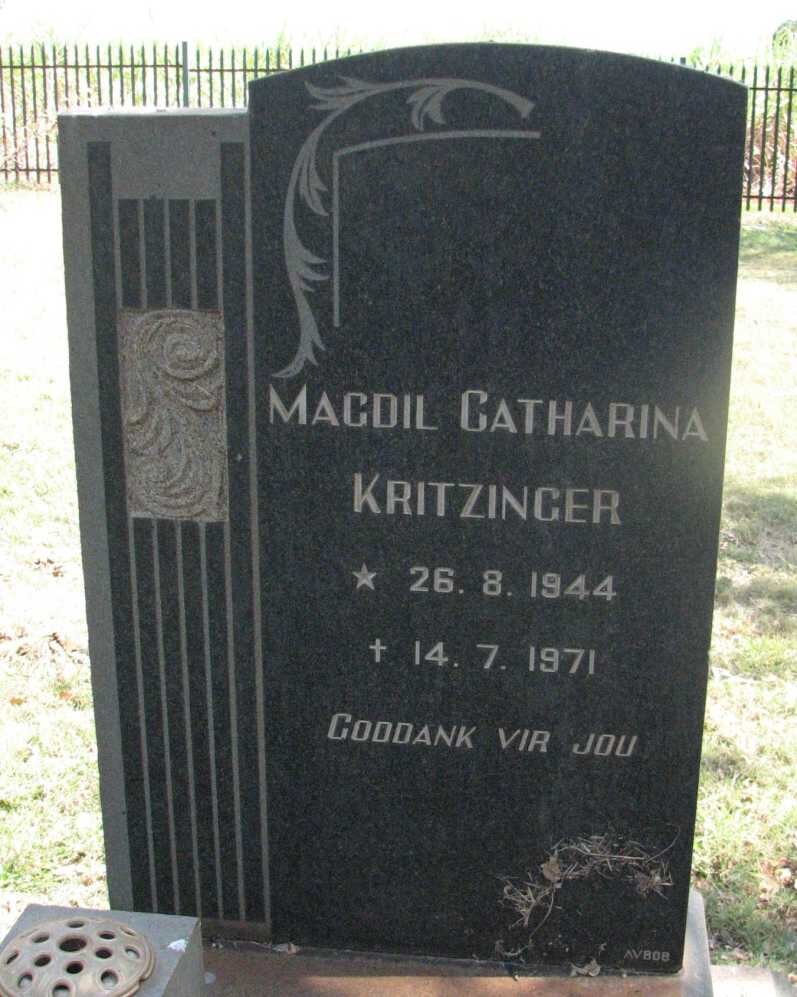 KRITZINGER Magdil Catharina 1944-1971