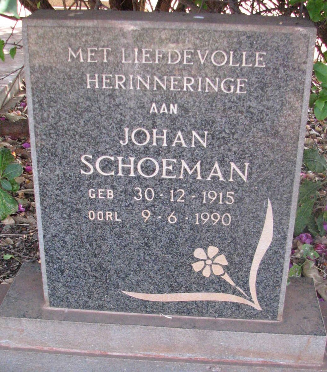 SCHOEMAN Johan 1915-1990