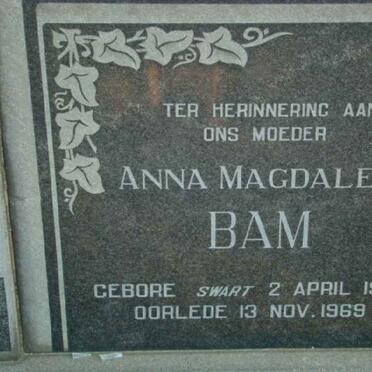 BAM Anna Magdalena nee SWART 1904-1969