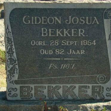 BEKKER Gideon Josua -1954