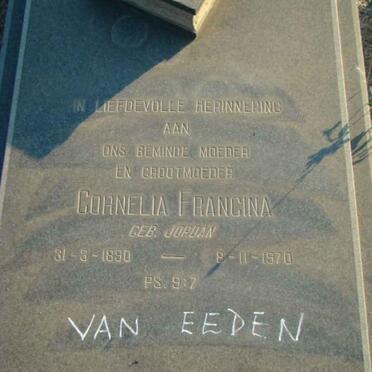 EEDEN Cornelia Francina, van nee JORDAN 1890-1970