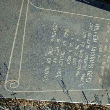 GEEL Willem Jacobus 1916-1999