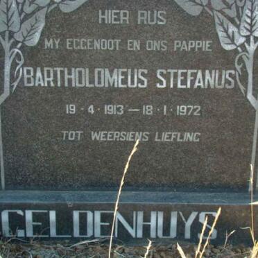GELDENHUYS Bartholomeus Stefanus 1913-1972