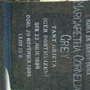 GREY Margaretha Cornelia nee OOSTHUIZEN 1888-1980