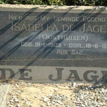 JAGER Isabella, de nee OOSTHUIZEN 1903-1963