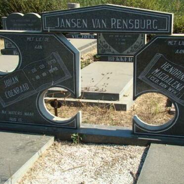 RENSBURG Johan Coenraad 1909-1989, Jansen van &amp; Hendrina Magdalena VAN WYK 1910-1984
