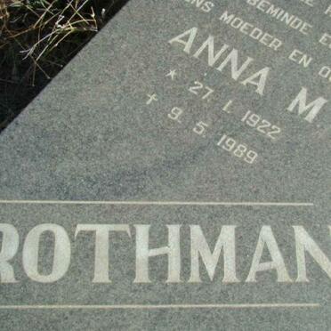 ROTHMAN Anna M. 1922-1989