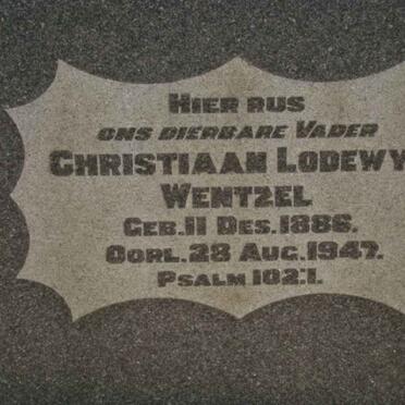 WENTZEL Christiaan Lodewyk 1886-1947