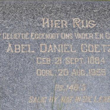 COETZEE Abel Daniel 1884-1955