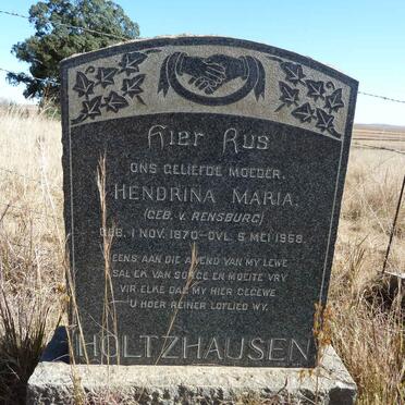 HOLTZHAUSEN Hendrina Maria nee V. RENSBURG 1870-1958