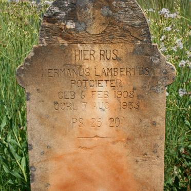 POTGIETER Hermanus Lambertus 1908-1933