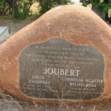 JOUBERT David Johannes 1921-1984 &amp; Cornelia Agatha Wilhelmina STRAHM 1922-