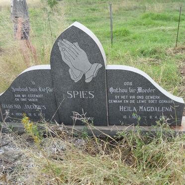 SPIES Barend Jacobus 1906-1977 &amp; Heila Magdalena 1907-2001